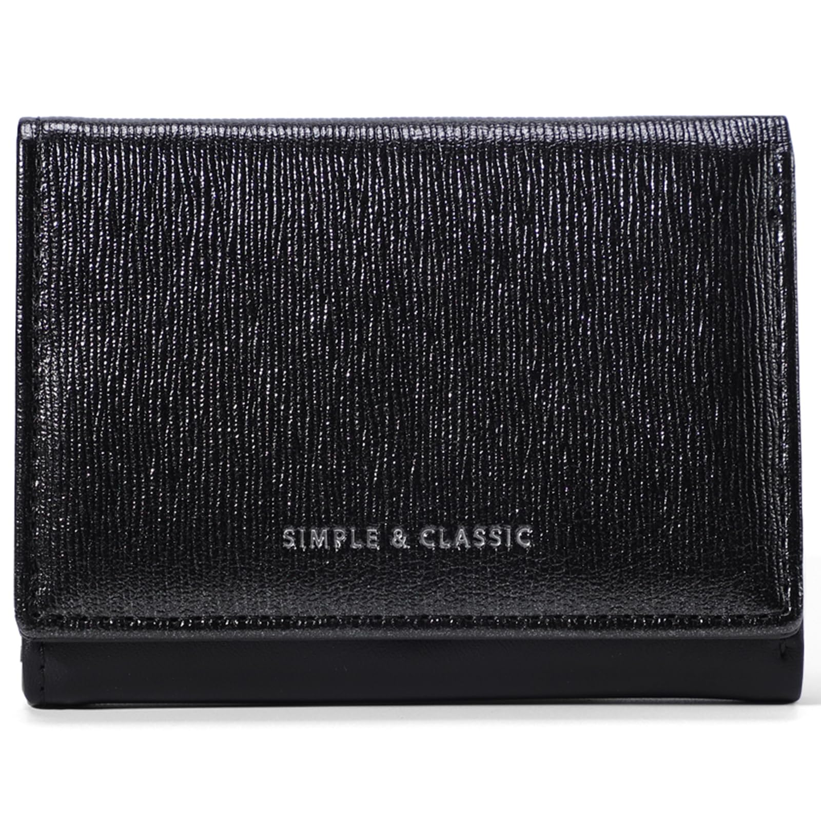 Sminra Womens Wallet Small Trifold Slim Pearlescent Trendy Leather Glitter Cute Wallet Cash Pocket with Coin Purse ID Window Card Holder for Girls (