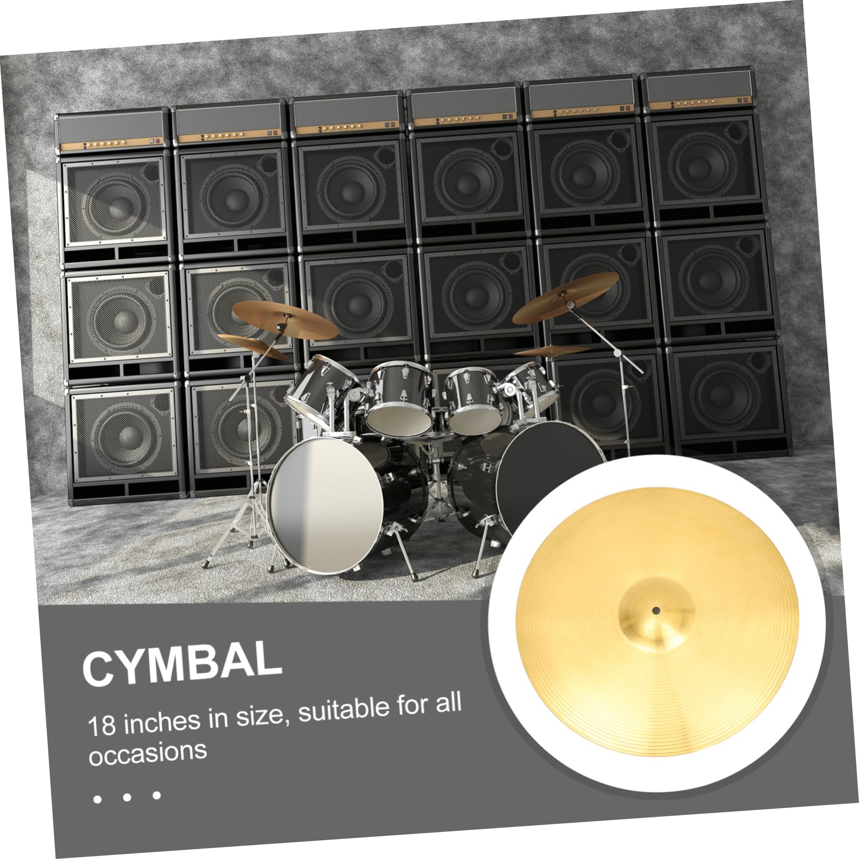 BESTonZON Practice Drum Cymbal Mute Splash Cymbal for Jazz Drum Set Metal Alloy Drum Accessories