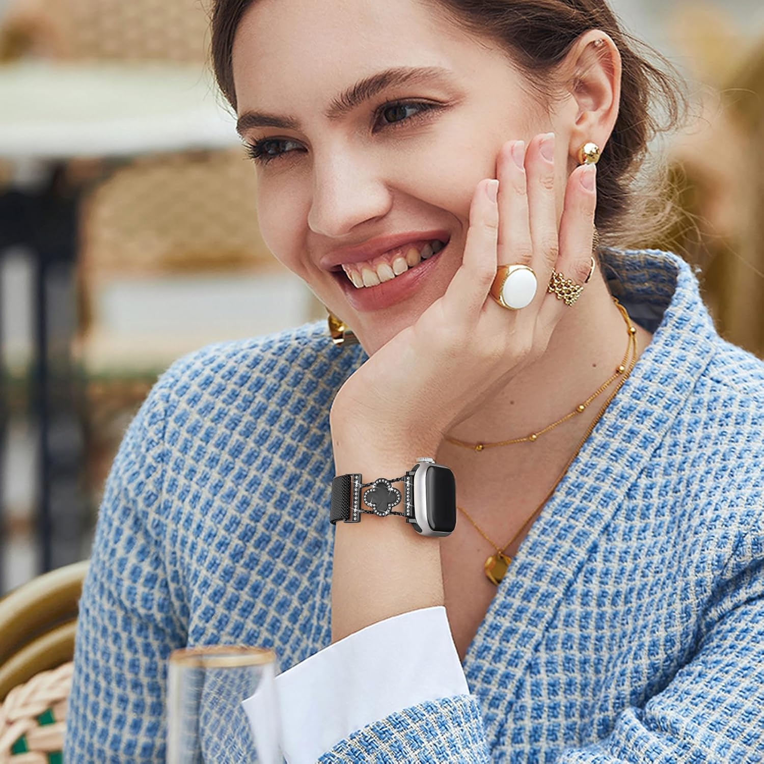 Magnetic Band Compatible for Apple Watch Bands for Women iWatch Series 10 9 8 7 6 5 4 3 Ultra SE 2 1, Stainless Steel Mesh Wristband Metal Strap for Apple Watch 38mm 40mm 41mm 42mm 44mm 45mm 46mm 49mm - Image 2