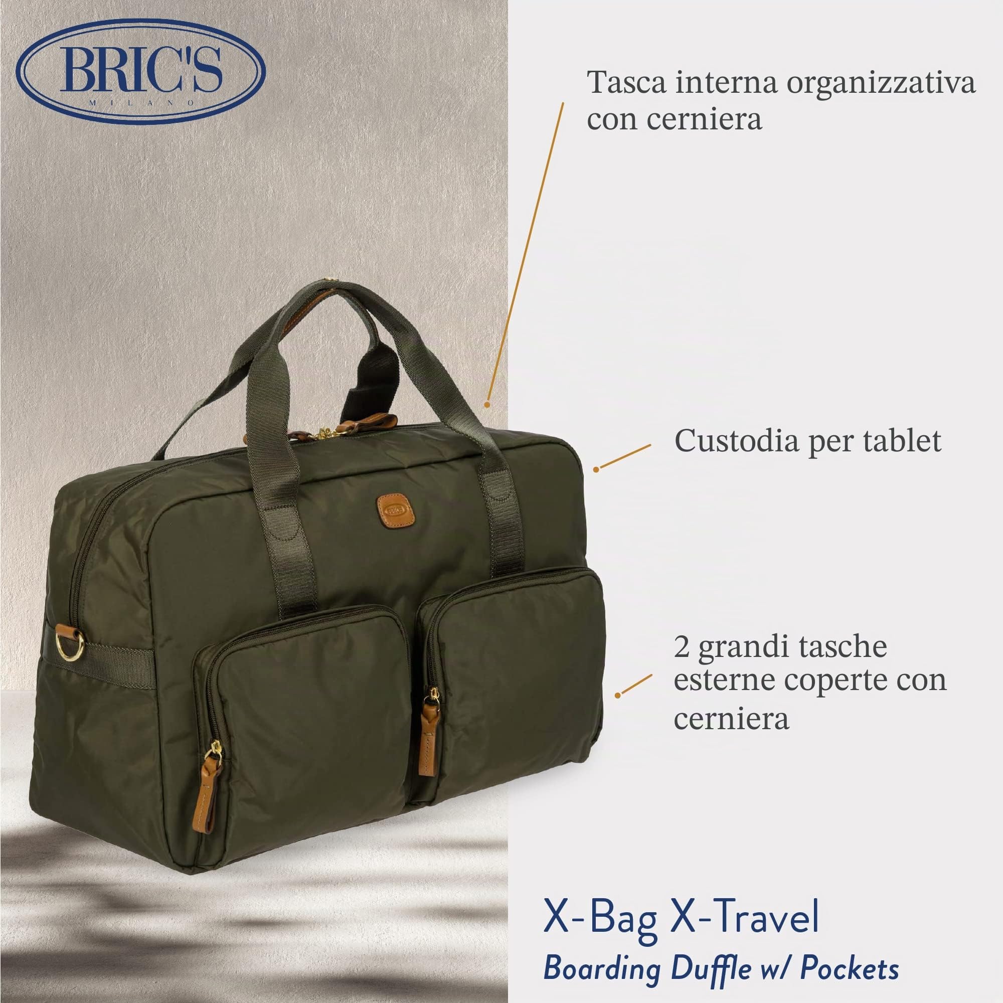 Bric's X-Travel Ventiquattrore, 46 cm, Olive