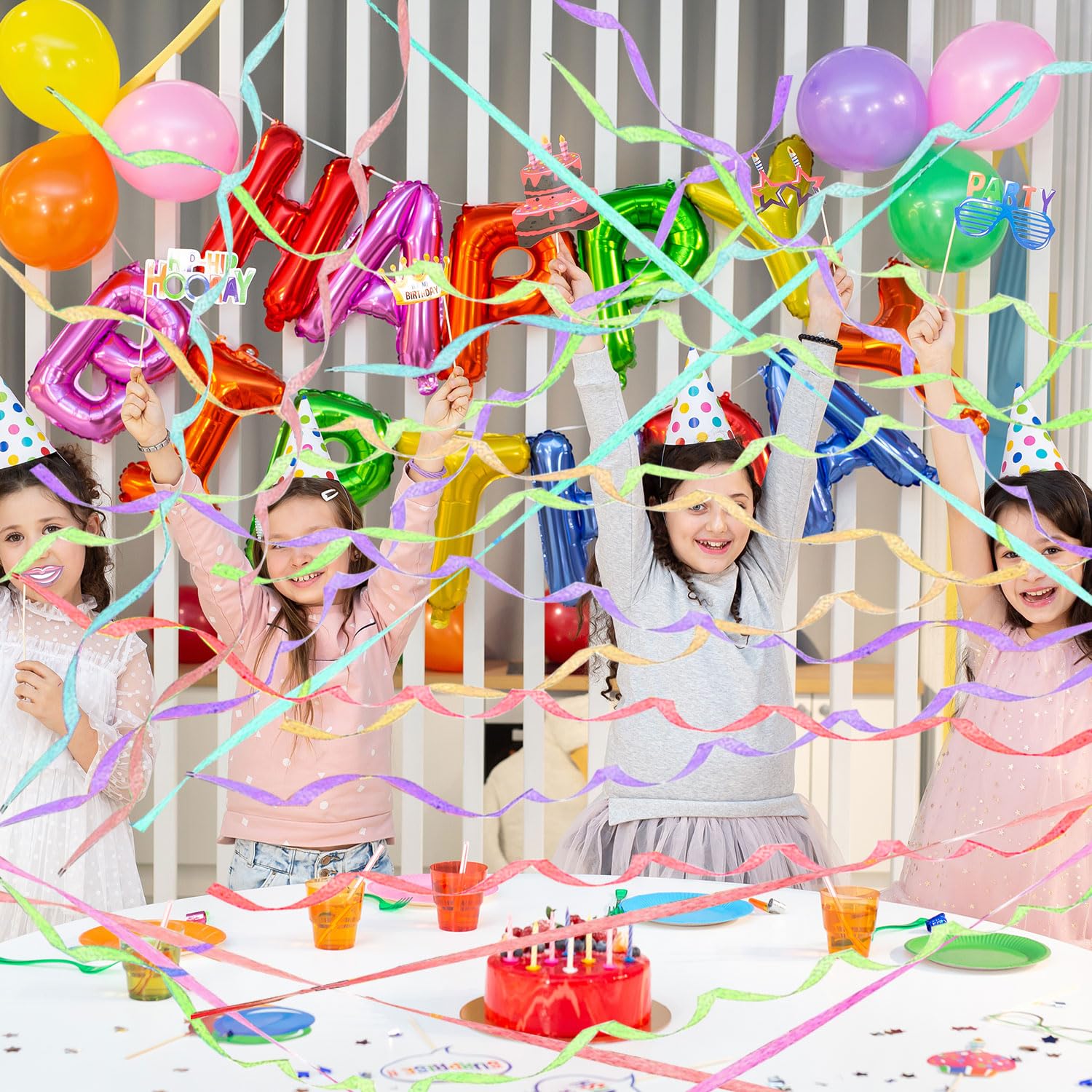 50 Stück bunte Konfetti-Popper, Party-Popper, Konfetti-Luftschlangen für Hochzeit, Geburtstag, Abschlussfeier, Party, Feiern