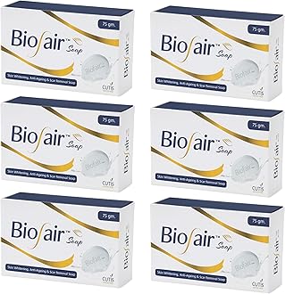 Biofair Glutathione Skin Whitening Soap For Brightening & Whitening For All Skin Types 75gm PAck of 6