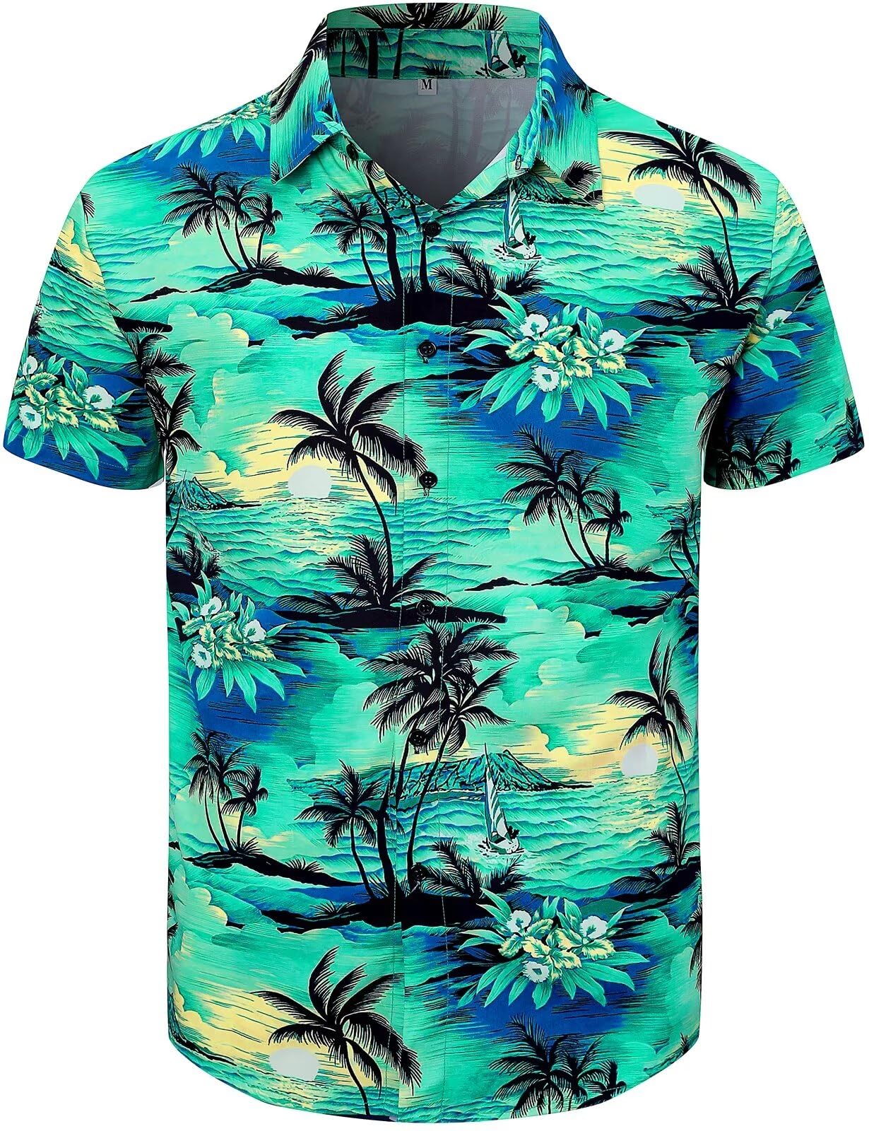 Men's Hawaiian Shirt Button Down Summer Short Sleeve Shirt