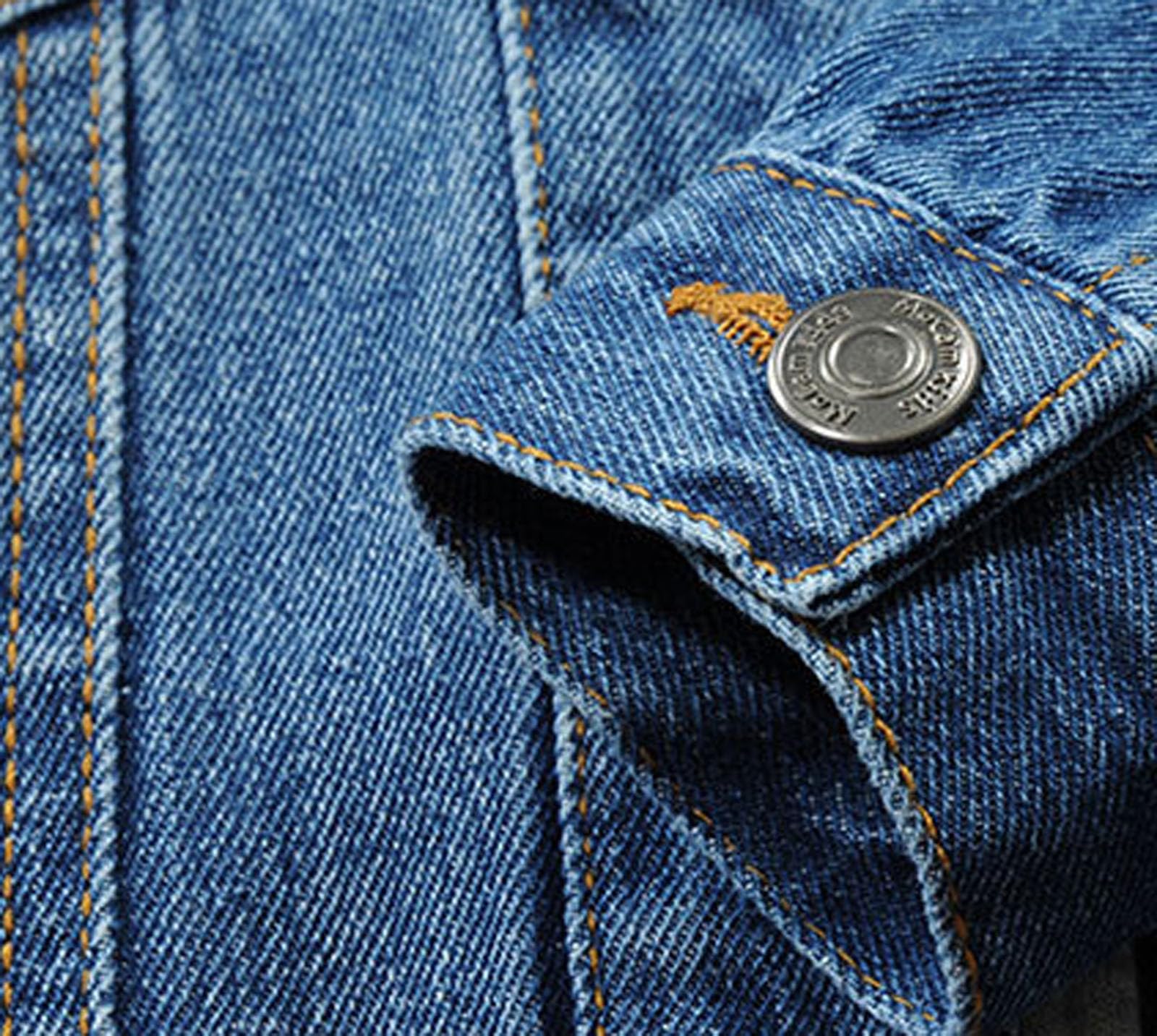 Strapazierfähige Jeansjacke für klassischer Trucker-Mantel für Jugendliche bequeme Oberbekleidung für Schule Freizeit Outdoor ideal für den Alltag im Frühling