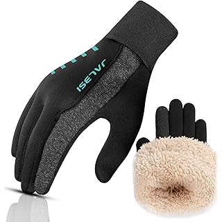JALBSI Winter Gloves Men Women Thermal Wool Fleece Liner Insulated Touchscreen Warm Glove Running Driving Cycling Cold Weather