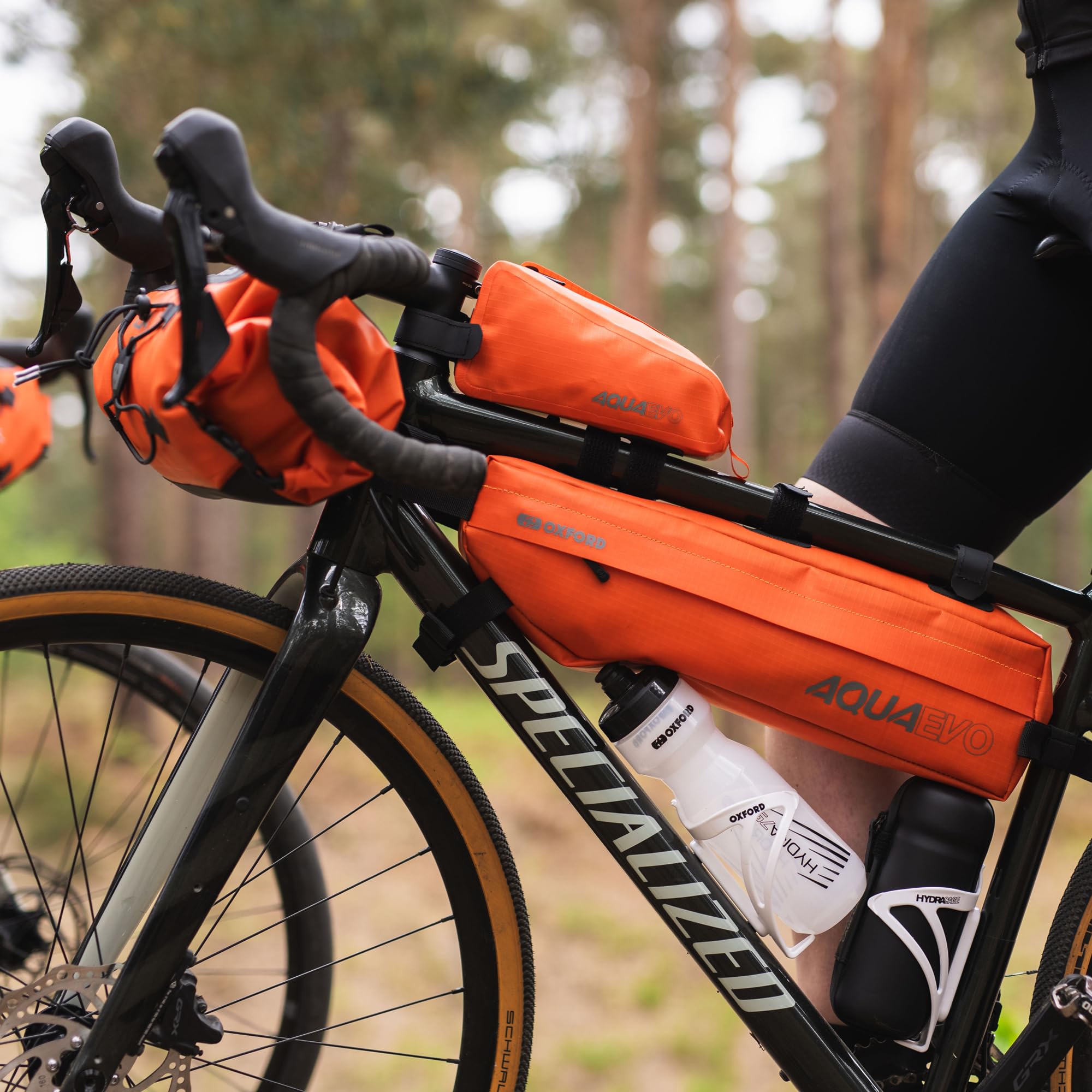 Oxford Aqua EVO Adventure - Juego de Marcos para Bicicleta, Color Naranja