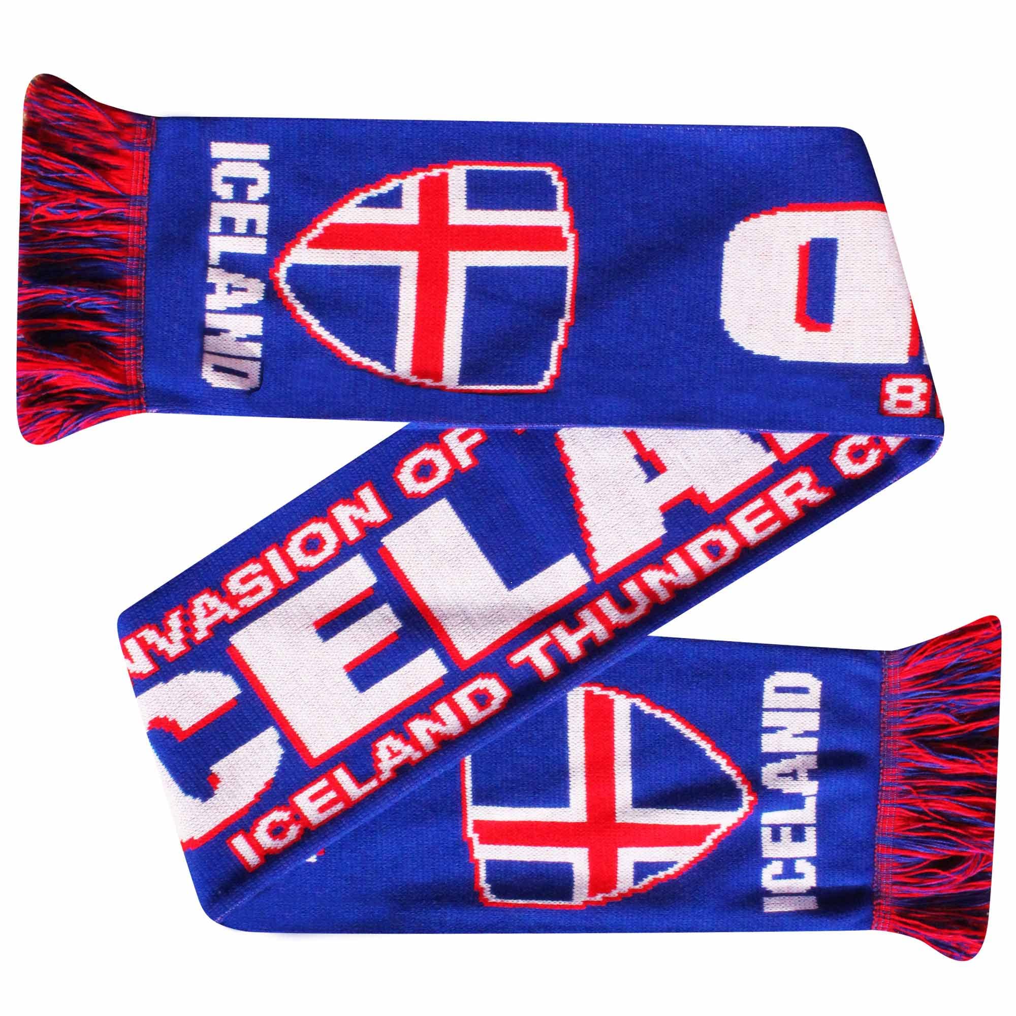 GIFTS 4 ALL Iceland World Cup Thunder Clap Football Scarf, Iceland Football Scarf, Iceland Fans Scarf