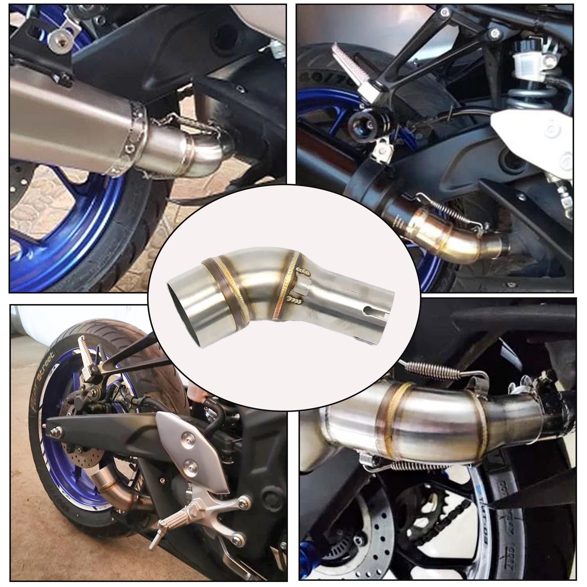 Amazon | 【MOTOR KANTO】yzf-r25マフラーYZF-R3 MT-25 MT-03専用 中間