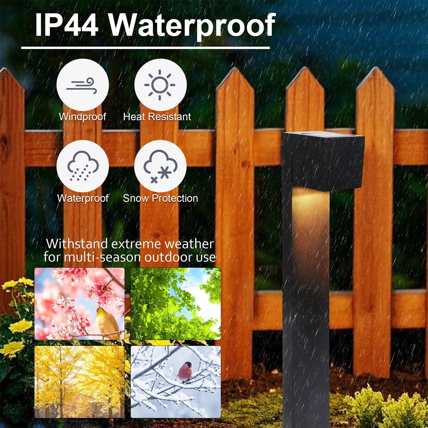 Dynaming Solar Pathway Lights Outdoor, 6 Pack Solar Garden Lights, Landscape Path Lighting, Waterproof & Auto On/Off for Patio Yard Lawn Walkway Driveway Decor