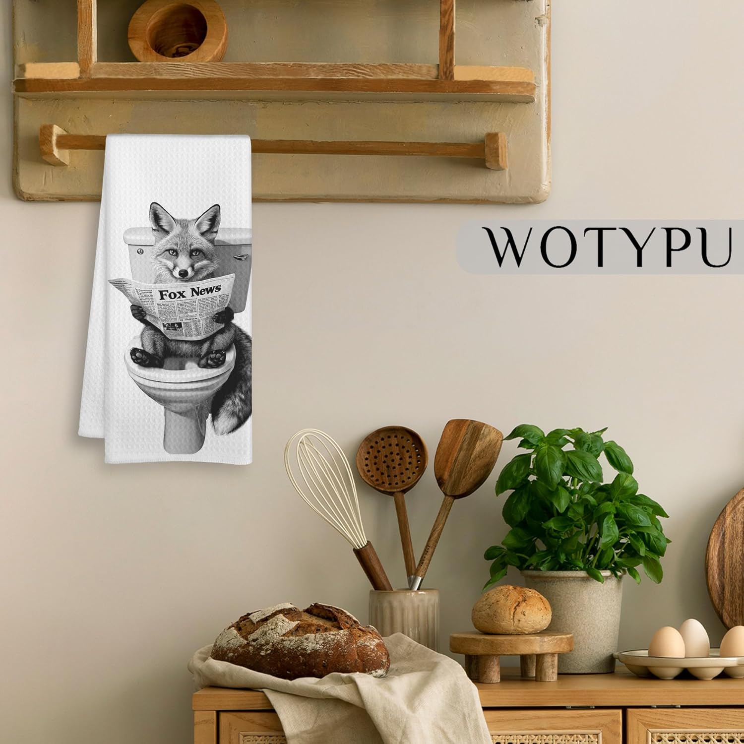 Funny Fox Gifts Hand Towels for Bathroom, Fox Lovers Gifts Decorative Hand Towels for Kids Guest Bathroom Washroom Power Room Vanity Half Bath, 16X24 Inch - Image 4