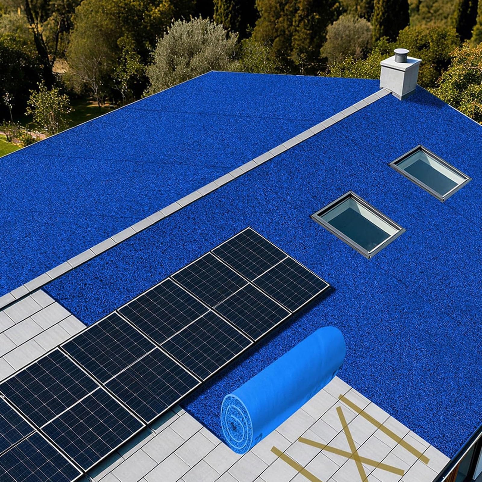 Alfombrilla Insonorizante para Exteriores para Superficies De Techo, Reduce El Ruido De La Lluvia Y Evita La Acumulación De Agua, Aislamiento De PVC