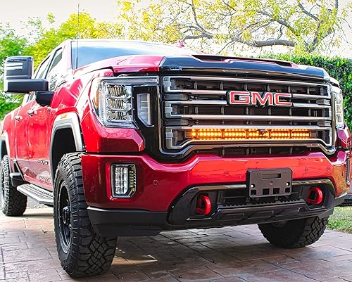 Miniatura 4 de MR Automotive Kit de barra de luz LED de 40 pulgadas compatible con GMC Sierra 2500 3500 2021 2022 2023 doble - dos 40 pulgadas blanco