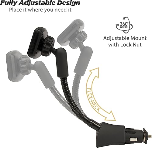 Miniatura 3 de Scosche Soporte magnético para teléfono para automóvil, adaptador USB para encendedor de cigarrillos con soporte para teléfono, enchufe de 12 V,