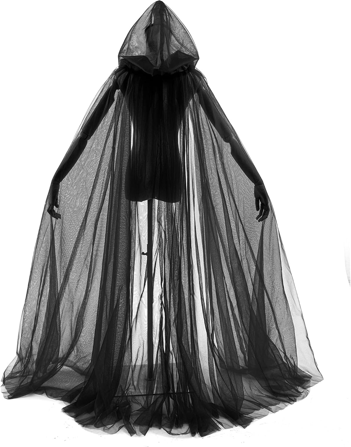 Tremour Haunted Hooded Cape Ghost Costume Capes for Women Bride Hooded Cape Cloak