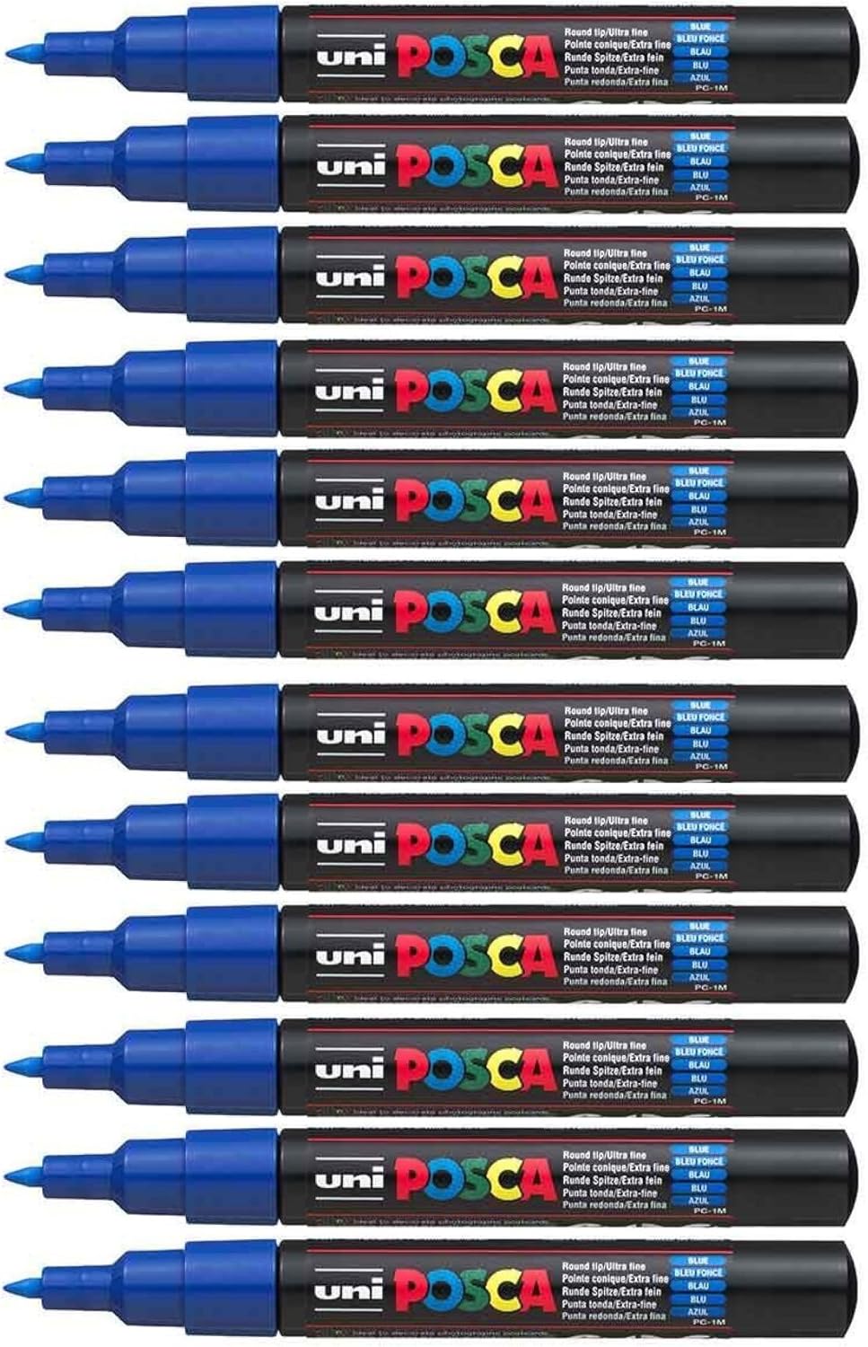 Posca PC1M Blue Colour Extra Fine Paint Marker Pens 1mm Bullet Tip Nib