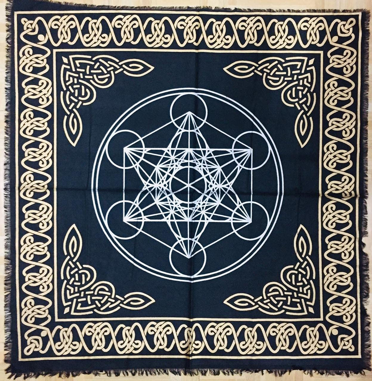 Buy Indian Consigners Altar Cloth Hexagonal Metatron Witchcraft Alter Tarot Spread Top Cloth
