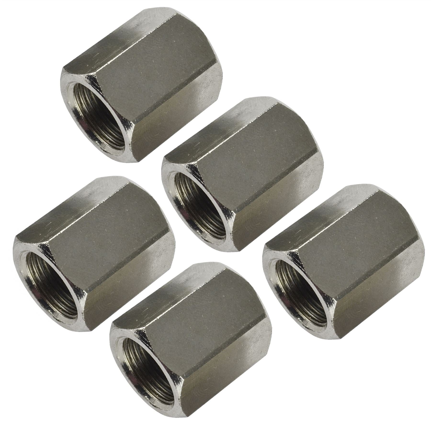 Ab Tools Women's 1/2" Bsp To 1/2" Bsp Threaded Bush Joiner Fitting 5 Pack Ft028