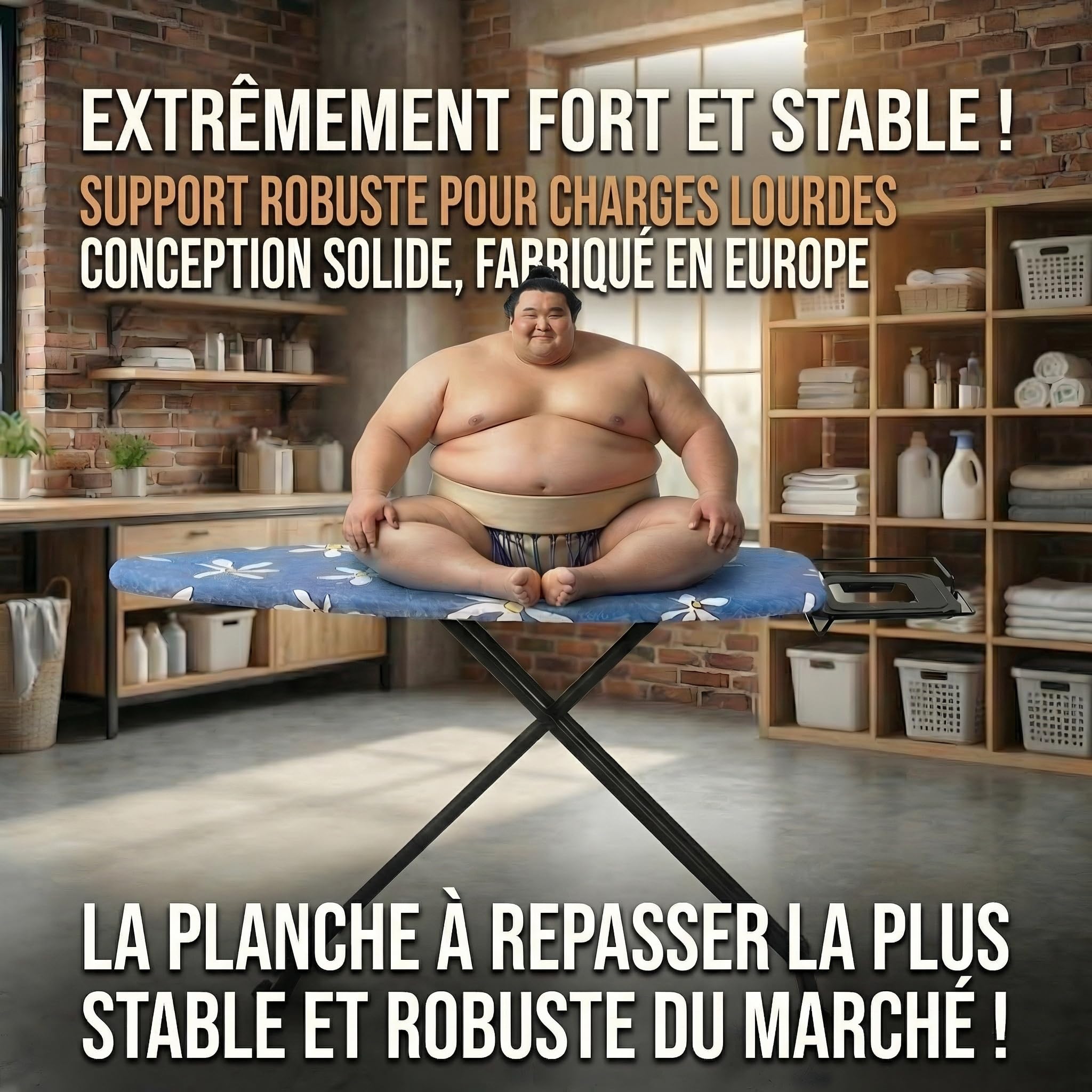 Table à Repasser Grande Pliable Solide Planche Repasser XXL Centrale Vapeur - 130x47cm Surface de Repassage - Fabriqué en EU
