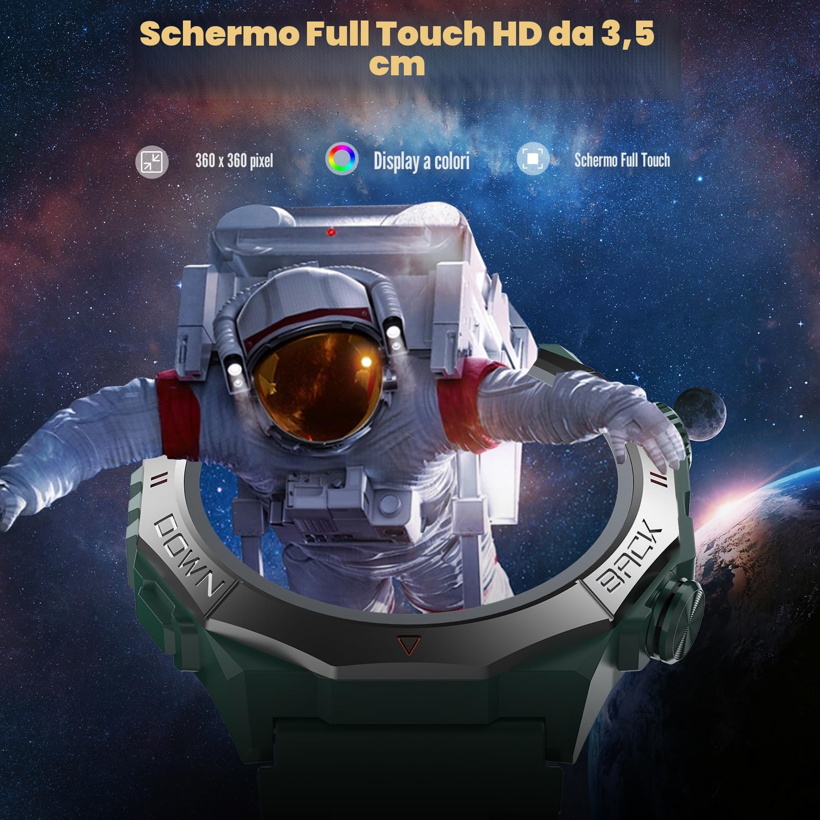 Smartwatch Uomo Donna con Effettua o Risposta Chiamate, 1.39" Militare Orologio Smartwatch, Sonno Cardiofrequenzimetro, 110+ Modalità Sportive Fitness Tracker, IP68 Smart Watch per Android iOS, (2026)