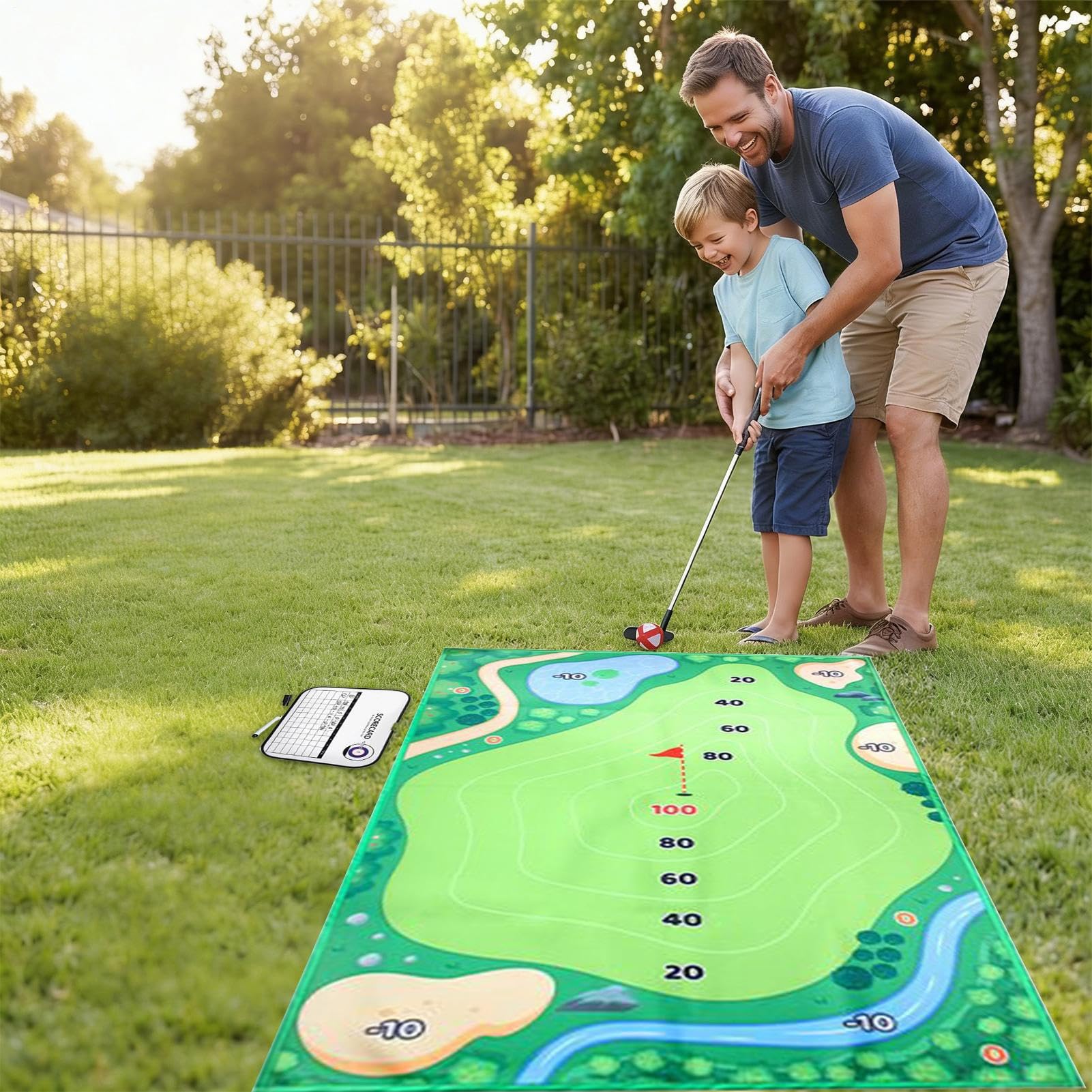 Gra Treningowa Golf Chip Przenośny Składany Przyczepny Trener do Wnętrz i