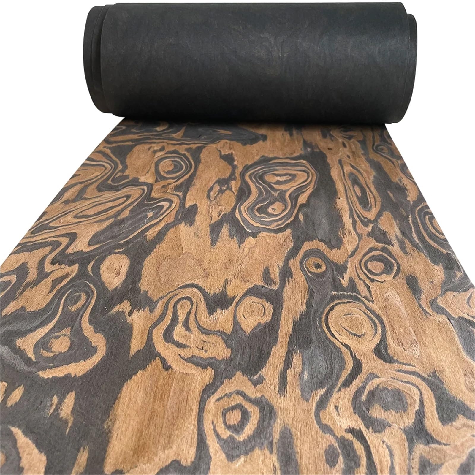 Rotoli di impiallacciatura di legno Impiallacciatura in legno con motivo totem nero, fai da te, falegnameria, mobili, carta parati, ristrutturazione, artigianato in