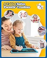 Vista 5 de TEKFUN Tableta de escritura LCD de pantalla grande de 12 pulgadas con lápiz capacitivo antipérdida, tablero de dibujo borrable sin ensuciar