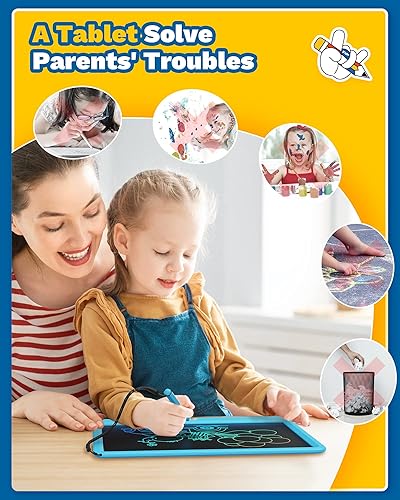 Miniatura 5 de TEKFUN Tableta de escritura LCD de pantalla grande de 12 pulgadas con lápiz capacitivo antipérdida, tablero de dibujo borrable sin ensuciar,