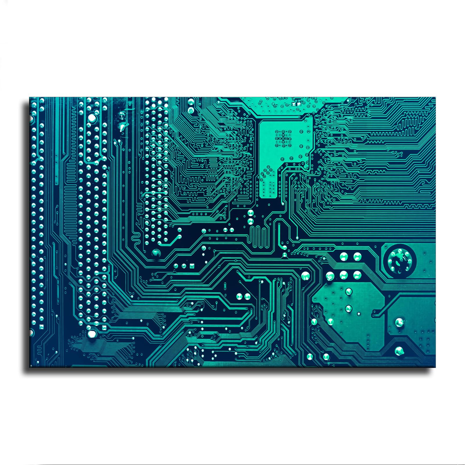 Circuit Board Art Print Computer Science Wall Art Electronics Motherboard Poster Print Canvas Painting Wall Art for Living Room Bedroom Office
