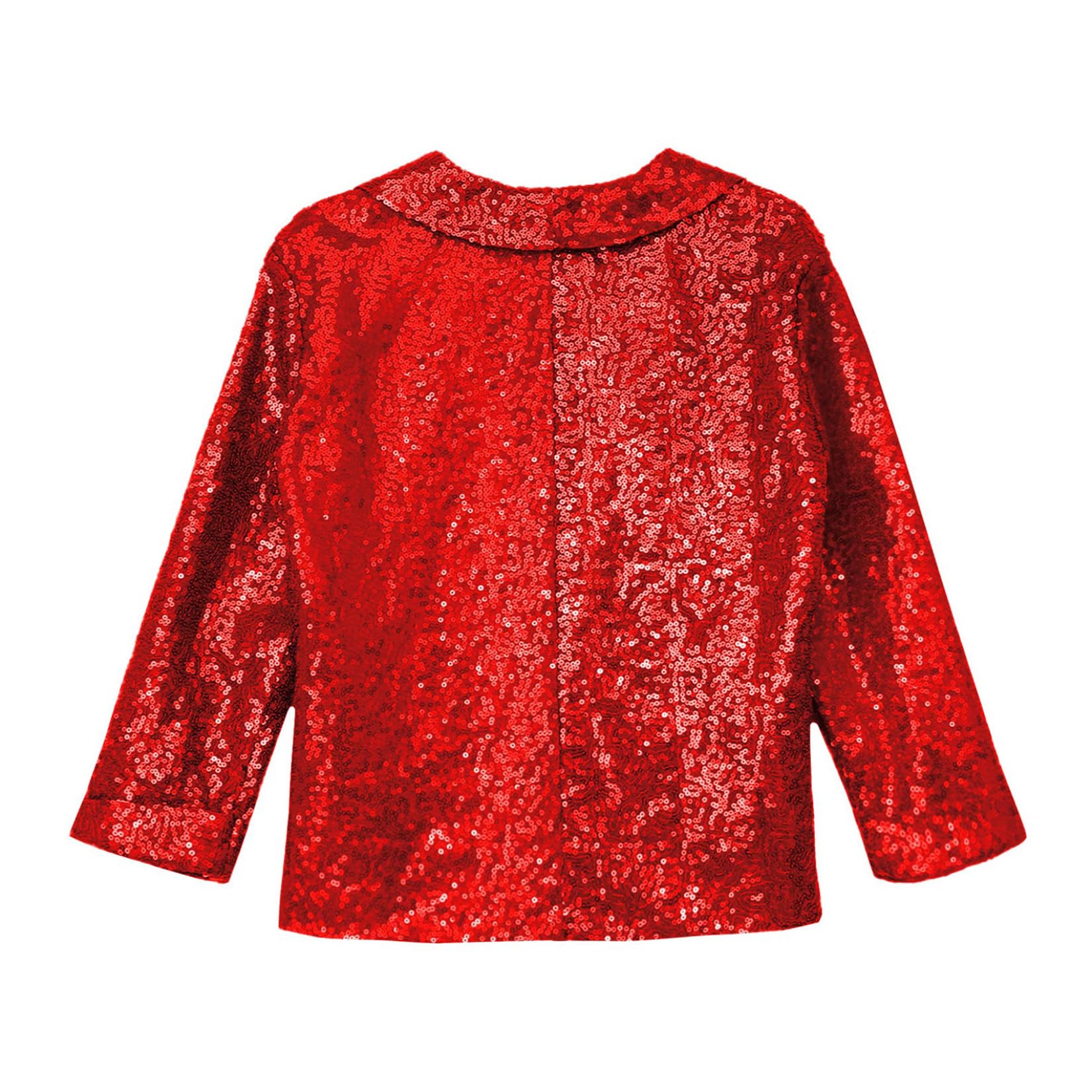 Jungen Mädchen Pailletten Jacke Glänzend Weihnachten Jacke Mantel Glitzer Blazer Sakko Disco Jazz Hip Hop Weihnachten Party Outfits