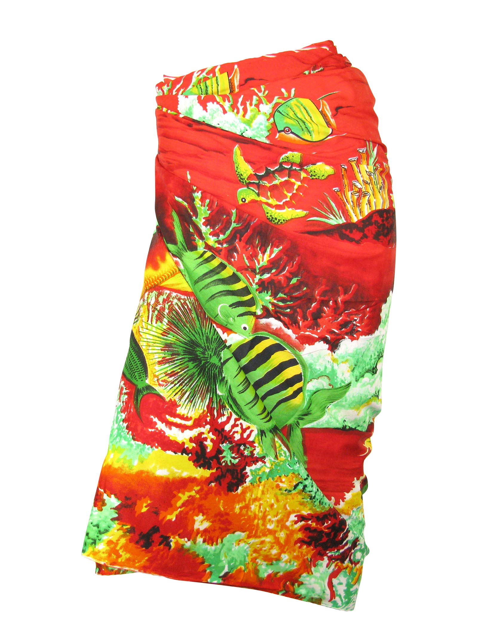 Lovarzi Women's Red Sarongs For Beachwear - Pareo Sarong For The Beach Cover Up - Long Large Rayon Coverups For