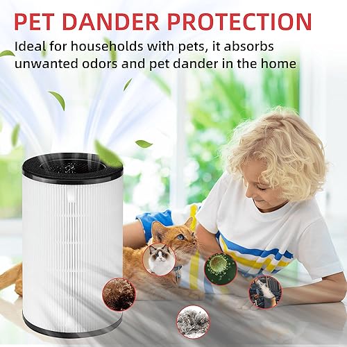 Miniatura 6 de AP-T20FL Filtro HEPA de repuesto para purificador de aire tipo HEPA 5 en 1 de Homedics, modelos AP-T20 y AP-T20WT, paquete de 2