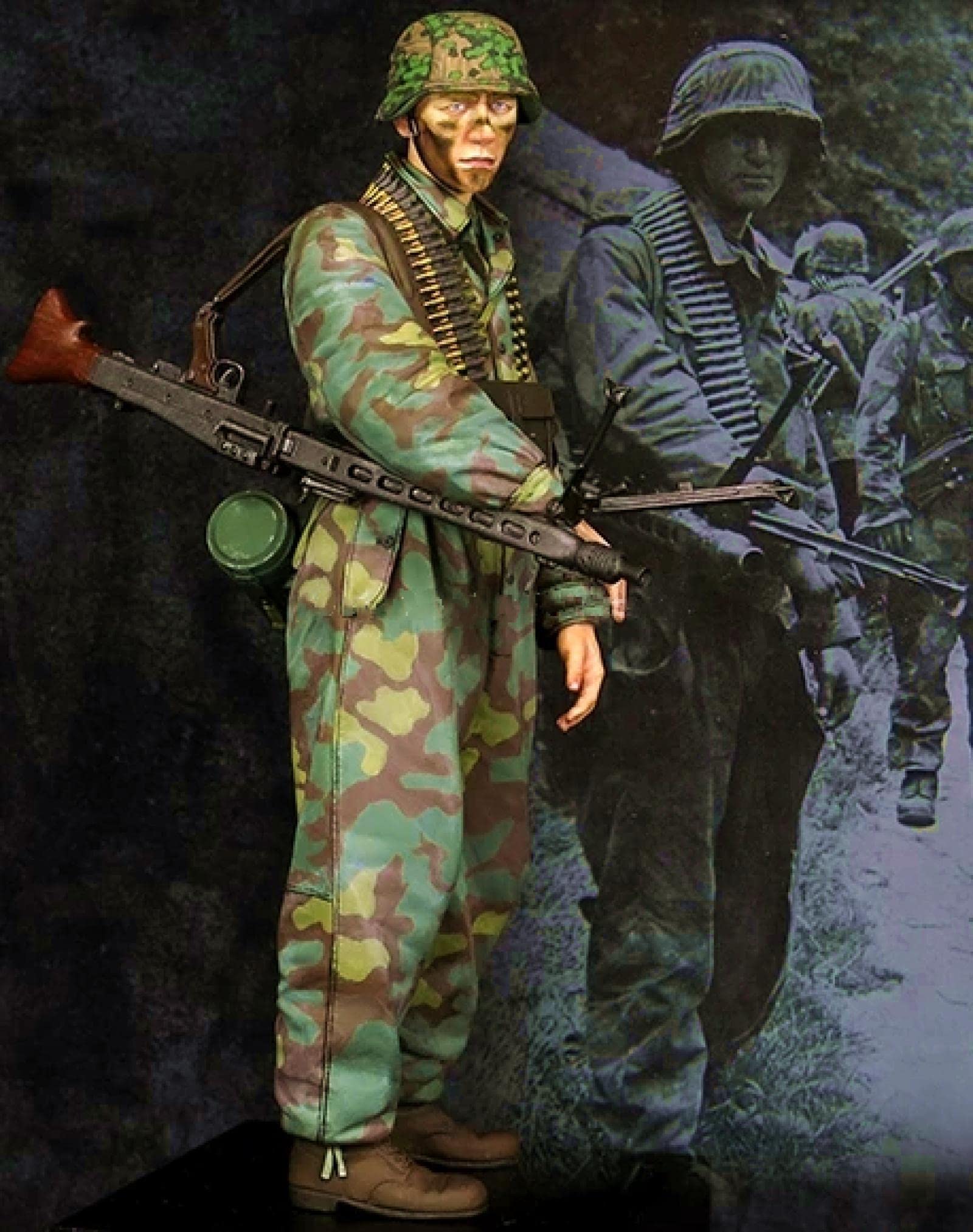 FCBEL 1/16 WWII Soldatenmodell Normandie - Resin Modellbausatz Unbemalt