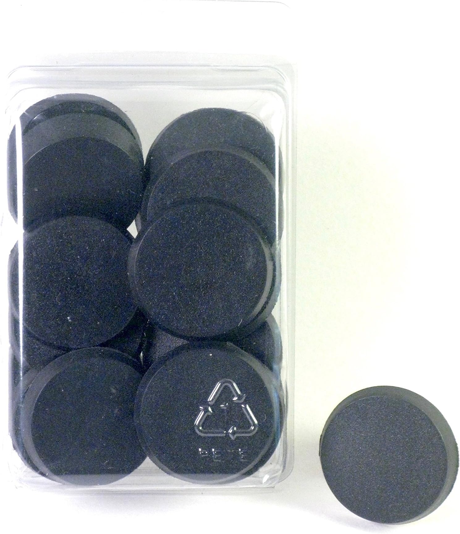 Value Pack of 20-32MM Round Black Miniature Model Bases for Tabletop or Miniature Wargames