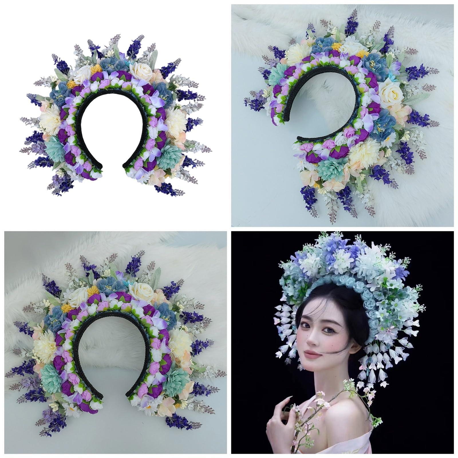 Fermaglio per capelli unico da donna con fiore e bellissimi fiori, per uso quotidiano e appuntamenti