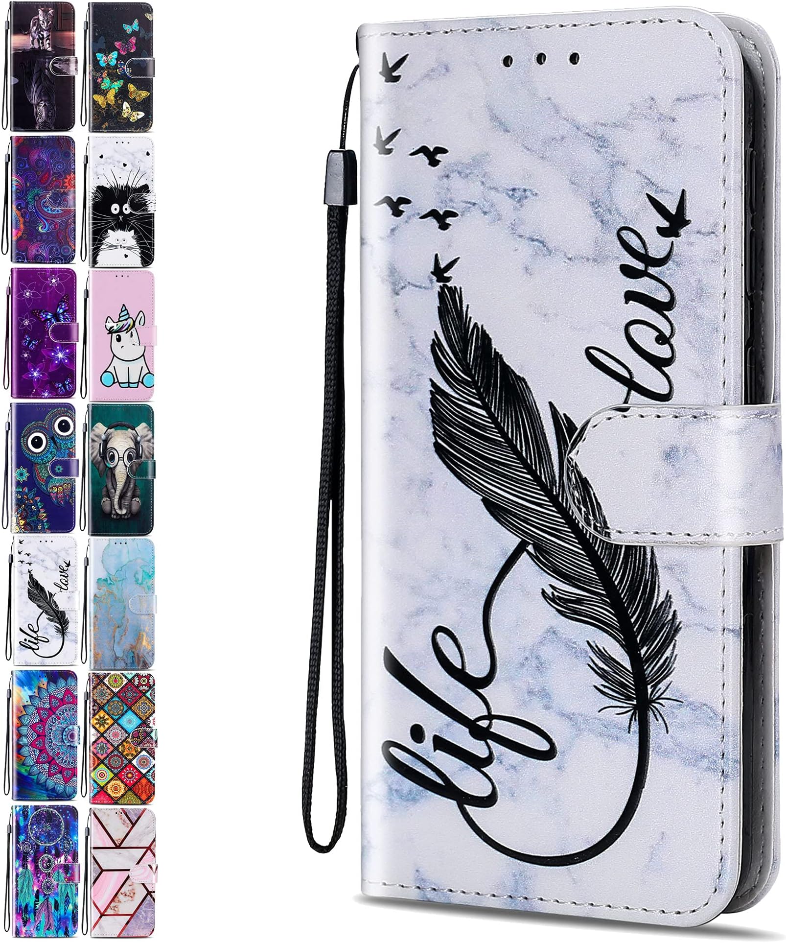 Coque Flip Cover Avec Rabat Pour Samsung Galaxy A10 - Housse étui Protectrice Avec Support Carte