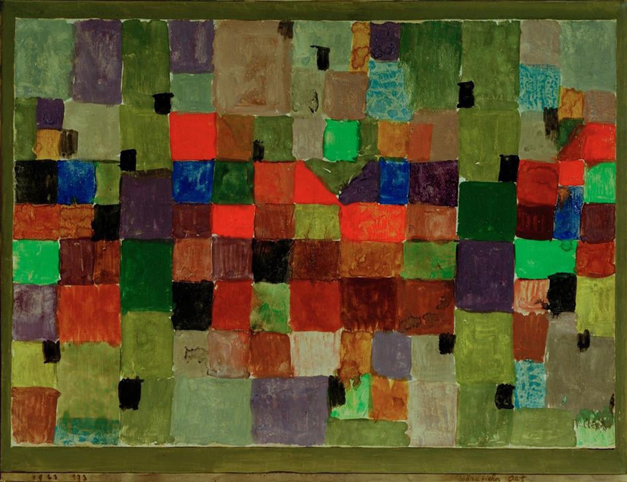 SERENDIPITP Retro Picture Poster Wall Art Pictures Painting Northern Place by Paul Klee Wall Art Canvas Print for Wall Decor 60x90cm