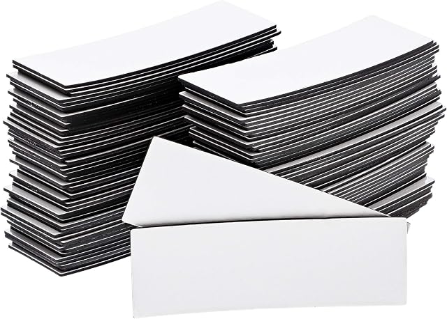 Juvale 100 Pack Magnetic Whiteboard Strips, Dry Erase Magnets to Write On, 7.6 x 2.5 cm
