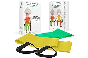Chair Exercises for Seniors: Full-Body Fitness Equipment with Resistance Bands, Handles, and Exercise Guide