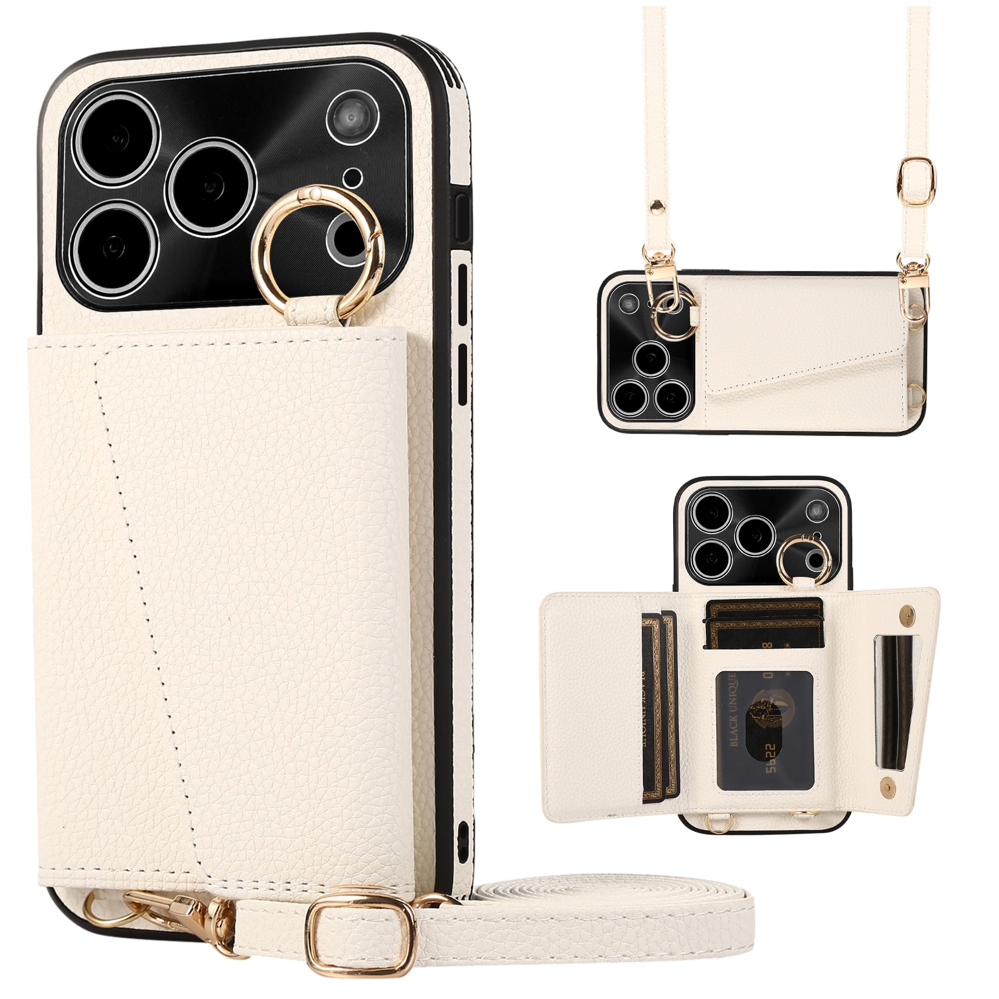 Amazon.co.jp: TENSIK iPhone 17 Pro 用の ケース 手帳型 肩掛け