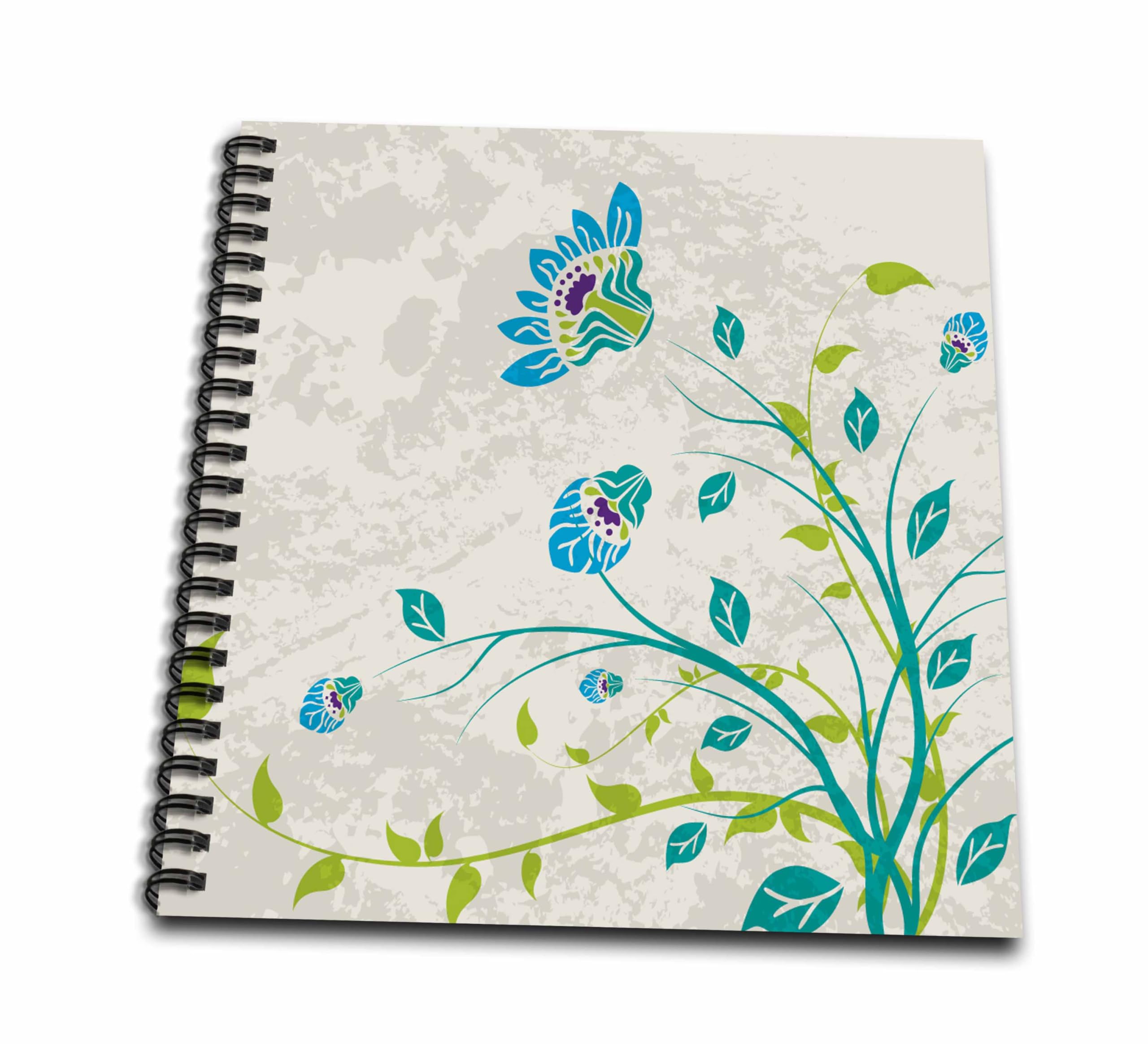 Livre de nature-drawing fleurs turquoise et violet pour croquis extérieurs