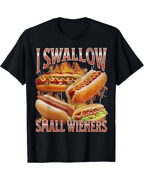 I Love Wieners Funny Hot Dogs Glizzy Meme Bootleg Graphic T-Shirt