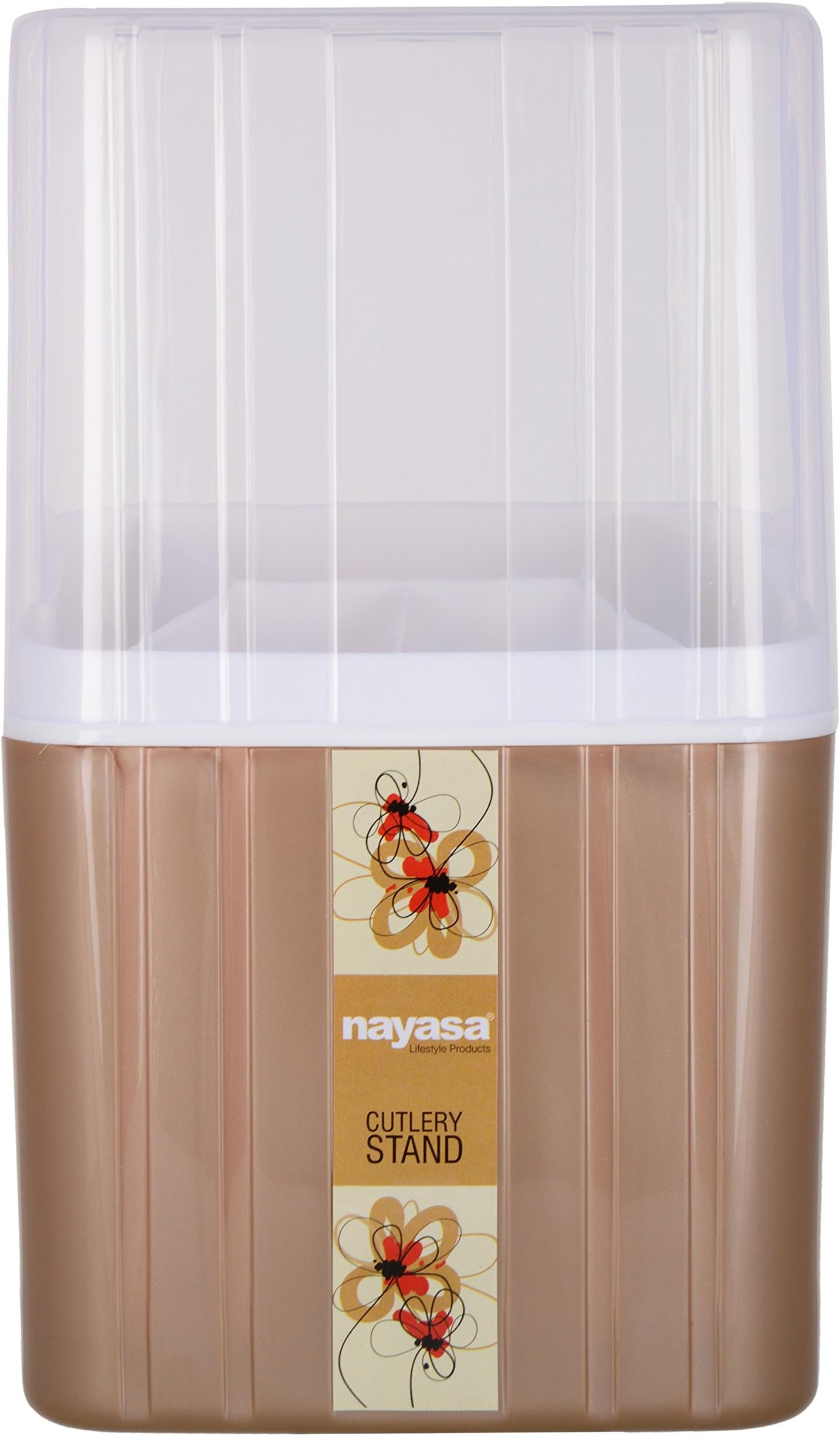 Nayasa Plastic Cutlery Stand, 1 Pieces, Brown