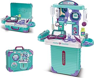 Xiongcheng 008-305A Kids Doctor Suitcase Set Pretend Medical Play Kit with Accessories - Multicolor