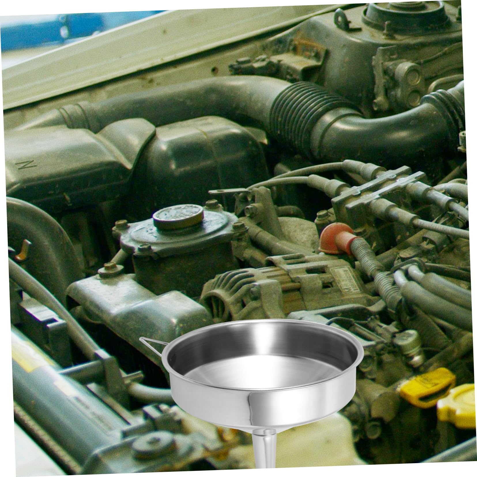 ABOOFAN 3 Pezzi Imbuto per Carburante Acciaio Inossidabile Imbuto per Olio Auto con Bocca Travaso Liquidi per Carburante e Olio Motore Design e Resistente Ottimo per Auto e Industriale