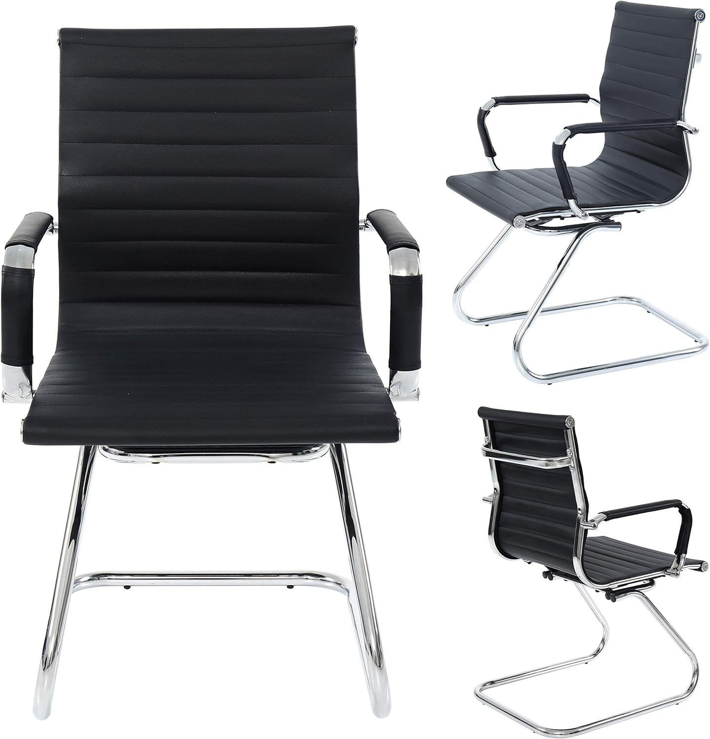 Buy Wahson Heavy Duty Leather Office Guest Chair Mid Back Sled Reception Conference Room Chairs Buy Wahson Heavy Duty Leather Office Guest Chair Mid Back Sled Reception Conference Room Chairs