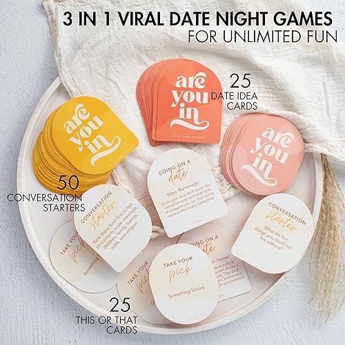 Miniatura 3 de ZICOTO 100 ideas para citas y tarjetas de juego para parejas, juego de 3 juegos únicos para tu novia, novio, esposamarido, ella o él como regalo