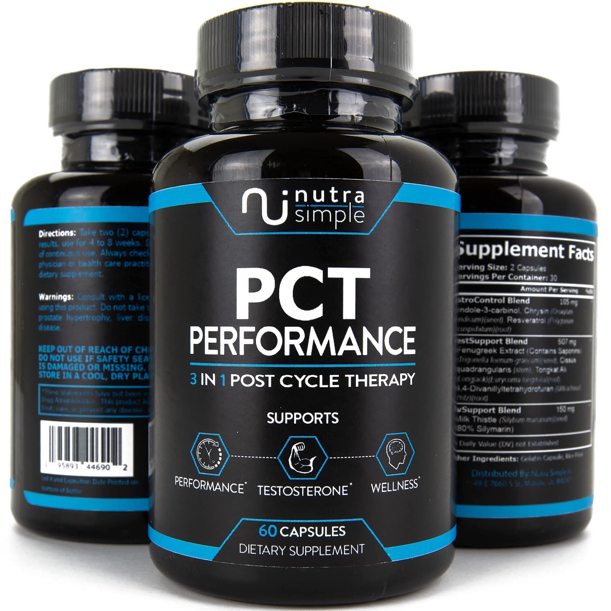 PCT Supplement for Men, Testosterone Support & Estrogen Blocker, 60ct — Amazon image 5