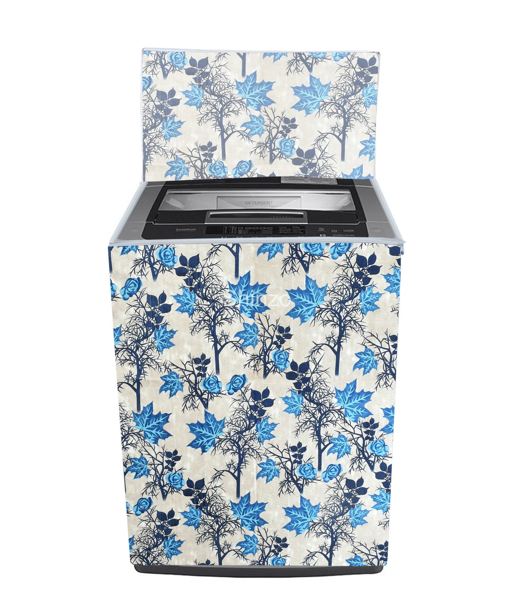 Woah Top Load Washing Machine Cover Fit And Suitable Compatible With ifb samsung And All Brand Universal Dustproof Sun-proof for - 6 kg, 6.5 Kg, 7 Kg, 7.5 Kg (Aqua Blue Leaf) (B09RWMWTYK) Amazon Price History, Amazon Price Tracker