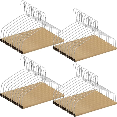 Miniatura 9 de Didaey Juego de 10 ganchos plateados para limpieza en seco de 18 pulgadas y tubos para manteles, perchas para mantas, perchas con alambre fuerte de