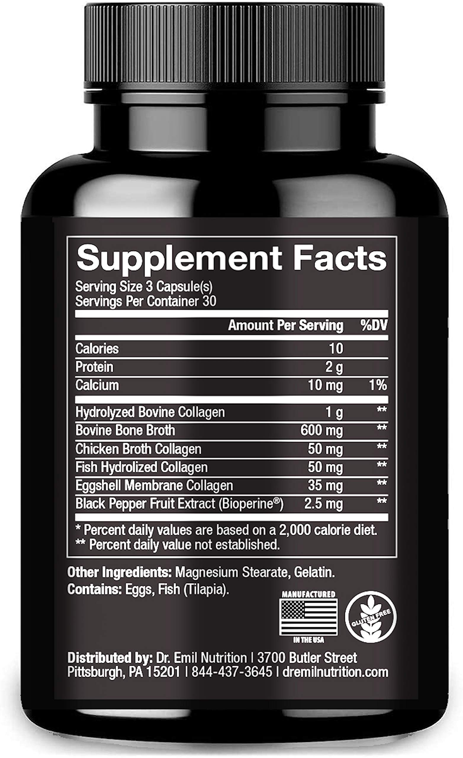 Dr. Emil Nutrition Multi Collagen Plus Pills to Support Hair, Skin